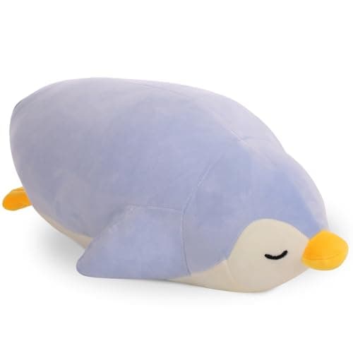 DENTRUN Penguin Stuffed Animals Bulk Kids Girls Boys Adults Birthday Xmas Halloween Blue Black