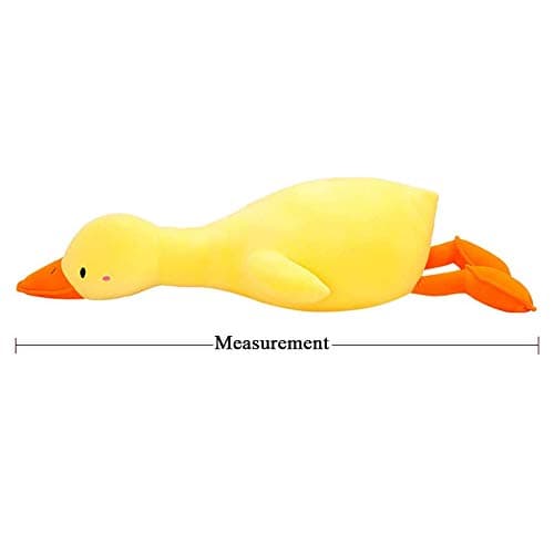 Goose Plush Toy White Round Eyes Cute Duck Plushie Hugging Pillow for Kids and Friends (25.6'')  
Goose Plush Toy Cute D