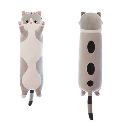 Lovely Shangman Plush Cat Doll Sleep Pillow for Kids and Girlfriend (Brown, 50cm/19.6in)