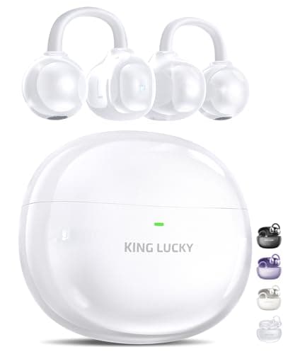 King Lucky Clip on Earbuds Open Ear Wireless Bluetooth 5.4 Headphones (Purple)  
King Lucky Clip on Earbuds Open Ear Wir