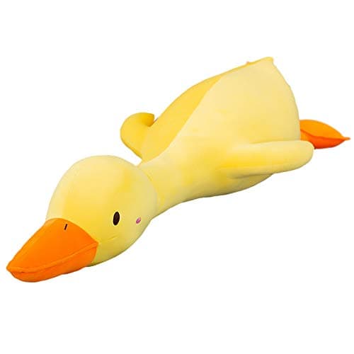 Goose Plush Toy White Round Eyes Cute Duck Plushie Hugging Pillow for Kids and Friends (25.6'')  
Goose Plush Toy Cute D