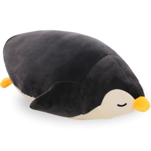 DENTRUN Penguin Stuffed Animals Bulk Kids Girls Boys Adults Birthday Xmas Halloween Blue Black