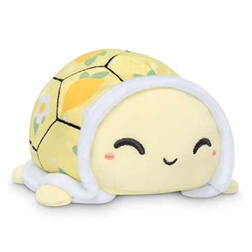 TeeTurtle Original Reversible Turtle Plushie - Green - Cute Sensory Fidget Stuffed Animals That Show Your Mood, 4 Inch