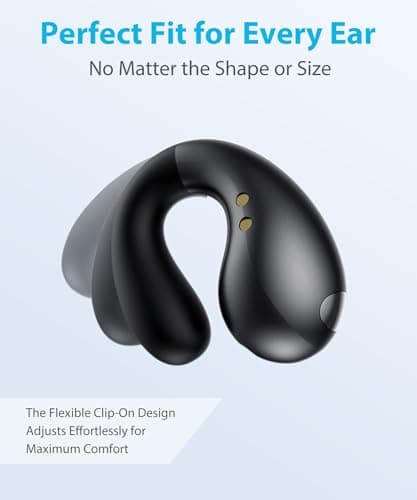 Ultra Open-Ear-Earbuds Wireless Bluetooth - Waterproof Design and Secure Fit for Small Ears, Classic Black  
Ultra Open-