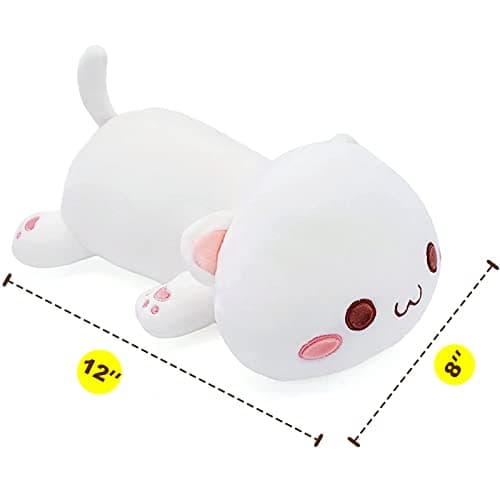 Onsoyours Cute Kitten Plush Toy for Kids (White Cat, 12")  
Onsoyours Soft Anime Cat Plush Pillow for Kids (White Cat, 1