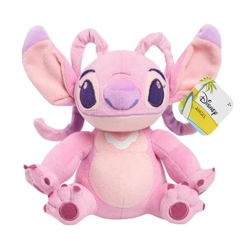 Disney Lilo & Stitch 6-Inch Bean Plushie Angel for Kids Ages 2 Up | Alien Stuffed Animal | Just Play