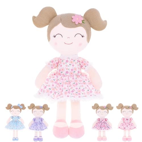 Gloveleya Soft Doll for Kids Ages 2-4 Peach Fairy Plush Toy with Gift Box
