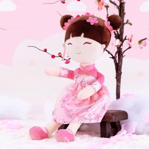 Gloveleya Soft Doll for Kids Ages 2-4 Peach Fairy Plush Toy with Gift Box