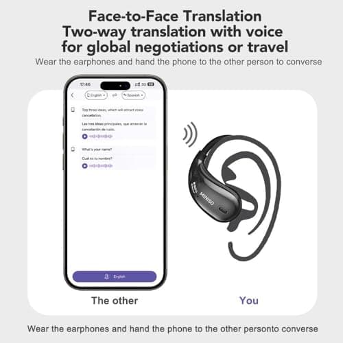 MINISO M95 Real Time Open Ear Earbuds for Travelers with Touch Screen Display Bluetooth 5.4 Black  
MINISO M95 Real Time