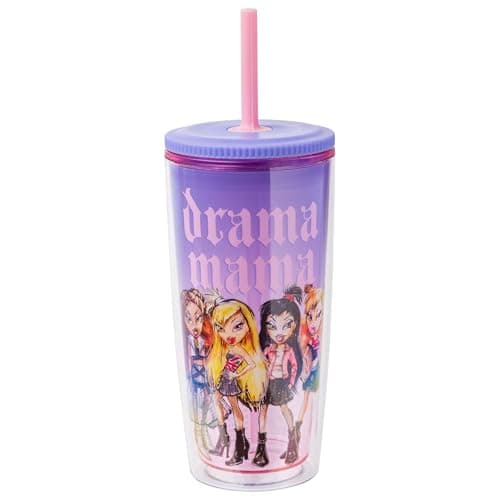 Silver Buffalo Disney Lilo and Stitch Tropical Pattern Plastic Tall Travel Cup for Adults, Outdoor Summer Party, 20 Ounc