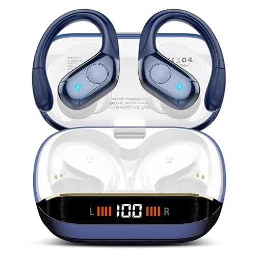 Wireless Earbuds Bluetooth 5.4 Headphones with 4 ENC Mic and LED Display for Running Black
| IP7 Waterproof Bluetooth E