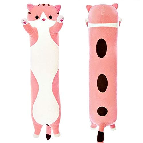 Lovely Shangman Plush Cat Doll Sleep Pillow for Kids and Girlfriend (Brown, 50cm/19.6in)