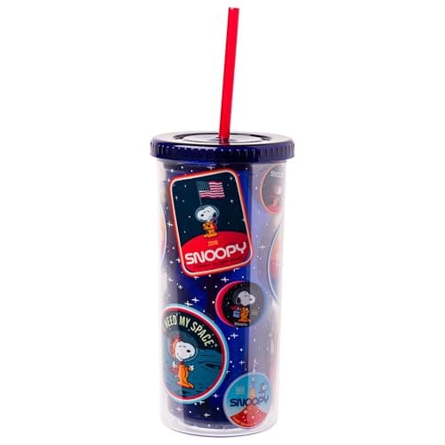 Silver Buffalo Disney Lilo and Stitch Tropical Pattern Plastic Tall Travel Cup for Adults, Outdoor Summer Party, 20 Ounc