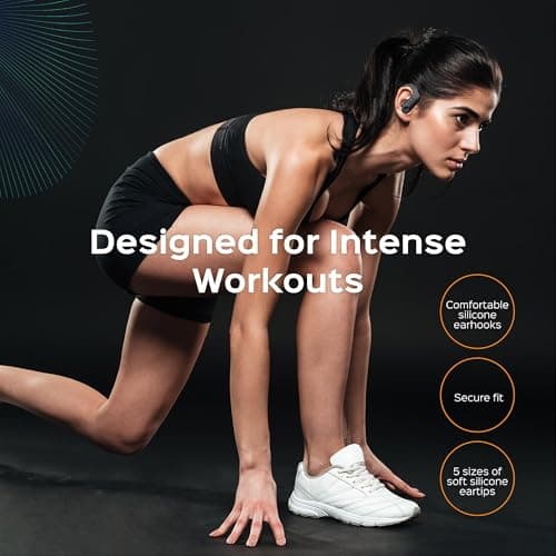 TREBLAB X3 Pro Sport True Wireless Earbuds for Workout, Punchy Bass and Noise Isolation, 145H Playtime
