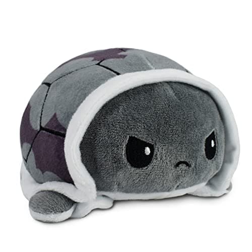 TeeTurtle Original Reversible Turtle Plushie - Green - Cute Sensory Fidget Stuffed Animals That Show Your Mood, 4 Inch