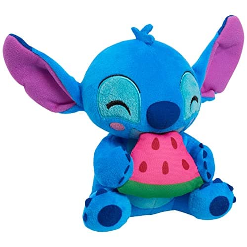 Just Play Disney Stitch Small Plush Toy - Blue Alien Stuffed Animal for Kids 2 and Up - Stitch and Watermelon Combo