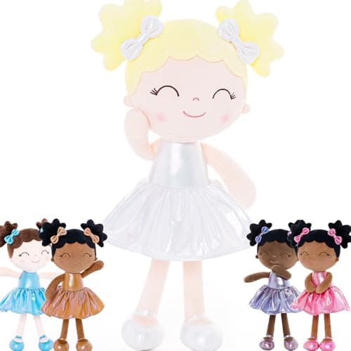 Gloveleya Soft Doll for Kids Ages 2-4 Peach Fairy Plush Toy with Gift Box