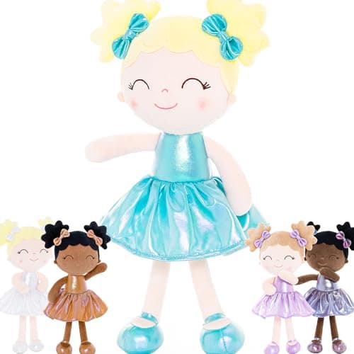 Gloveleya Soft Doll for Kids Ages 2-4 Peach Fairy Plush Toy with Gift Box