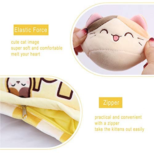 Cute Plush Pillow Throw Pillow for Girls (Kitten)
| Removable Stuffed Animal Toys Creative Gifts for Girls (Kitten)
| P