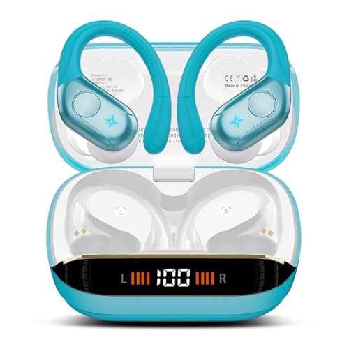 Wireless Earbuds Bluetooth 5.4 Headphones with 4 ENC Mic and LED Display for Running Black
| IP7 Waterproof Bluetooth E