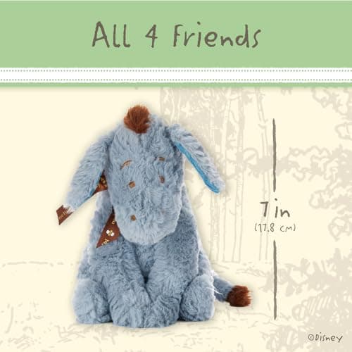 [Disney] Kids Preferred Classic Winnie The Pooh and Friends 4 Piece Plush Collector Set Stuffed Animals for Kids