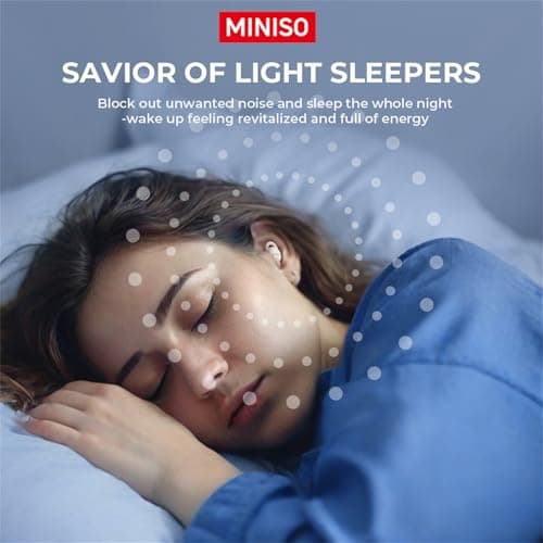 MINISO X10 Bluetooth Noise Blocking Earbuds for Side Sleepers in BedComfortable Fit Bluetooth 5.4 Earphones for Sleeping