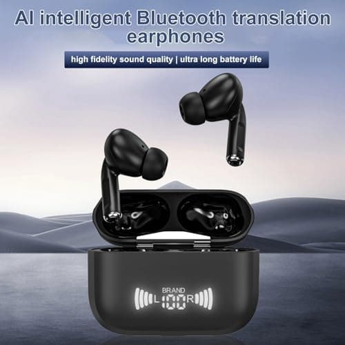 3-in-1 AI Translation Earbuds for Business Travel and Learning Support 137 Languages & Accents (Black)  
3-in-1 AI Trans