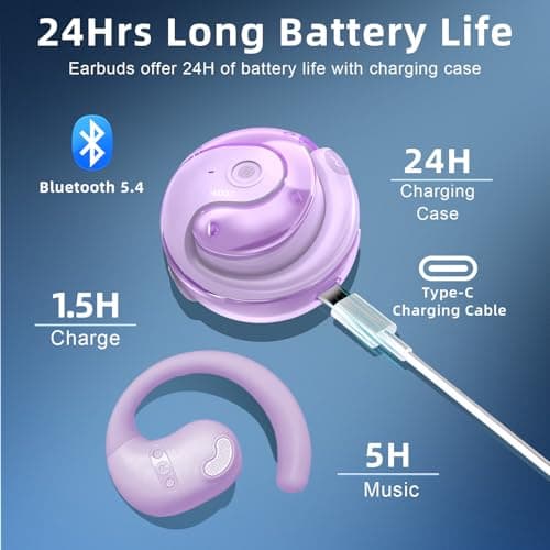 AI Translator Earbuds Real Time, Supports 144+ Languages, Over-Ear Bluetooth Wireless Headphones for Travel and Business