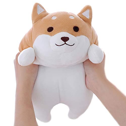 Shiba Inu Dog Plush Pillow for Valentine Gifts (Brown Round Eye, 1|5in)  
Cute Soft Corgi Stuffed Animals Doll Toys for