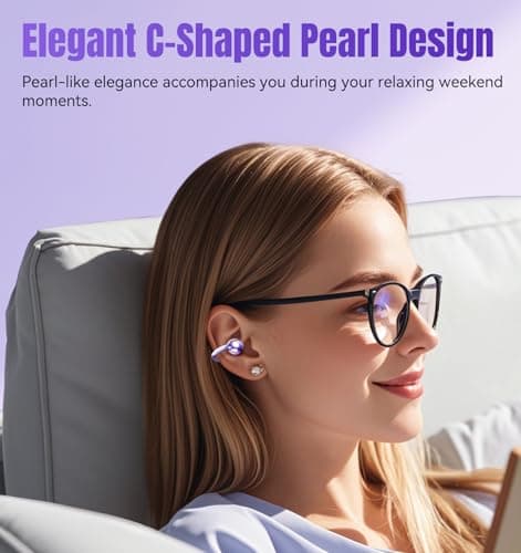 King Lucky Clip on Earbuds Open Ear Wireless Bluetooth 5.4 Headphones (Purple)  
King Lucky Clip on Earbuds Open Ear Wir