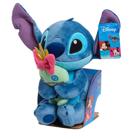 Disney Classics Lil Friends Stitch and Scrump Plush Stuffed Animal for Kids Ages 2 Up - Just Play Safe Toy