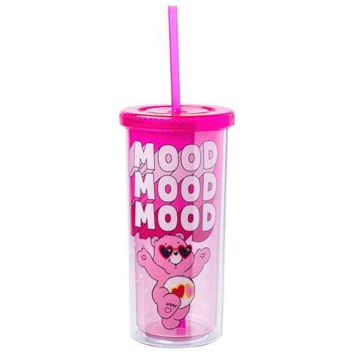Silver Buffalo Disney Lilo and Stitch Tropical Pattern Plastic Tall Travel Cup for Adults, Outdoor Summer Party, 20 Ounc