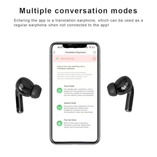 3-in-1 AI Translation Earbuds for Business Travel and Learning Support 137 Languages & Accents (Black)  
3-in-1 AI Trans