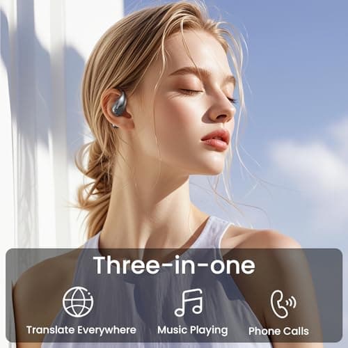 MINISO X33 AI Translation Open EarBluetooth Earbuds for Fitness Enthusiasts with 35Hrs Playtime and IPX5 Waterproof Pin