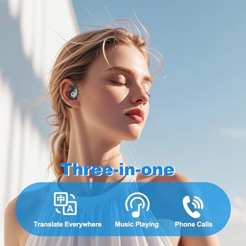 AI Translation Earbuds, Real-time Two-Way Translation, for Travel and Business(Black)  
AI Translation Earbuds, 144 Lang