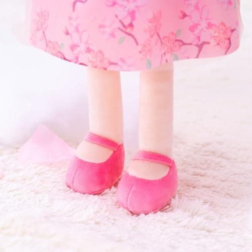 Gloveleya Soft Doll for Kids Ages 2-4 Peach Fairy Plush Toy with Gift Box