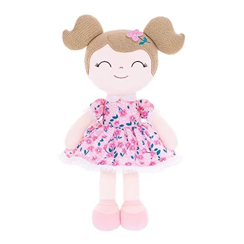 Gloveleya Soft Doll for Kids Ages 2-4 Peach Fairy Plush Toy with Gift Box