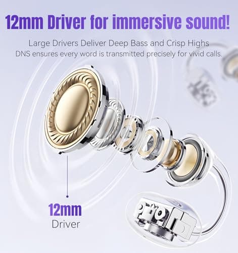 King Lucky Clip on Earbuds Open Ear Wireless Bluetooth 5.4 Headphones (Purple)  
King Lucky Clip on Earbuds Open Ear Wir