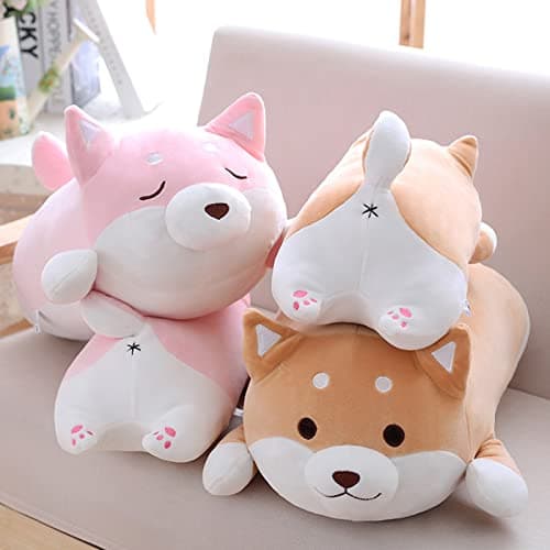 Shiba Inu Dog Plush Pillow for Valentine Gifts (Brown Round Eye, 1|5in)  
Cute Soft Corgi Stuffed Animals Doll Toys for