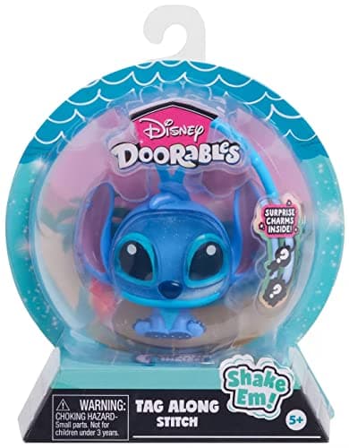 DOORABLES Disney Tag-A-Longs Stitch Wearable Figure and Charms Series 1 Collectible Figure for Kids Ages 3 Up  
DOORABLE