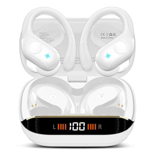 Wireless Earbuds Bluetooth 5.4 Headphones with 4 ENC Mic and LED Display for Running Black
| IP7 Waterproof Bluetooth E