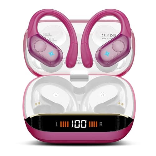 Wireless Earbuds Bluetooth 5.4 Headphones with 4 ENC Mic and LED Display for Running Black
| IP7 Waterproof Bluetooth E