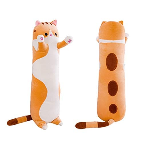 Lovely Shangman Plush Cat Doll Sleep Pillow for Kids and Girlfriend (Brown, 50cm/19.6in)