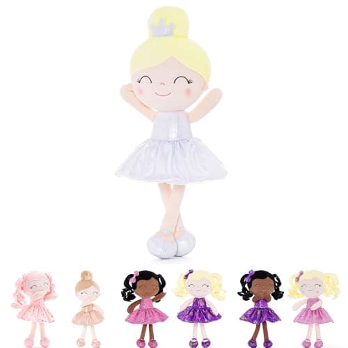 Gloveleya Soft Doll for Kids Ages 2-4 Peach Fairy Plush Toy with Gift Box