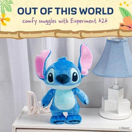 Disney Baby Lilo & Stitch Soft Huggable Stuffed Animal for Toddler Boys and Girls, Gift for Kids, Blue Stitch 15 Inches