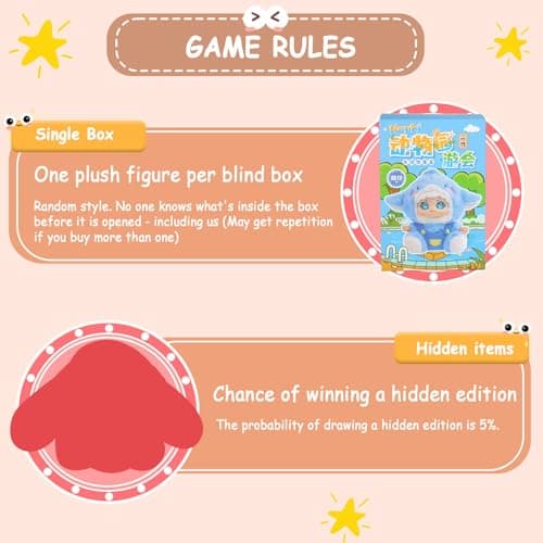Zoo Tour Series Vinyl Plush Blind Box for Girls & Boys