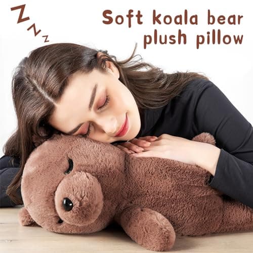 Tezituor Brown 20 Inches Soft Huggable Koala Bear Pillow Toy for Boys and Girls