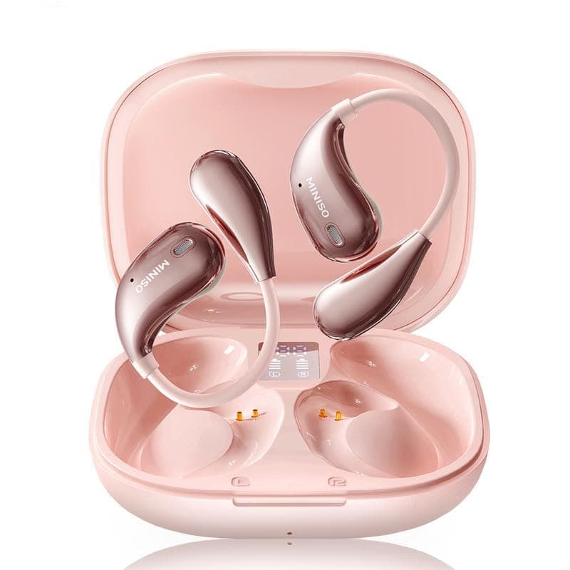 MINISO X33 AI Translation Open EarBluetooth Earbuds for Fitness Enthusiasts with 35Hrs Playtime and IPX5 Waterproof Pin