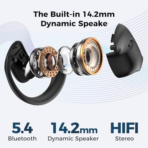 MINISO X15 Pro Open Ear Bluetooth Headphones for Young Adults Bluetooth 5.4 AI Language Support Black  
MINISO X15 Pro O
