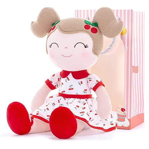 Gloveleya Soft Doll for Kids Ages 2-4 Peach Fairy Plush Toy with Gift Box